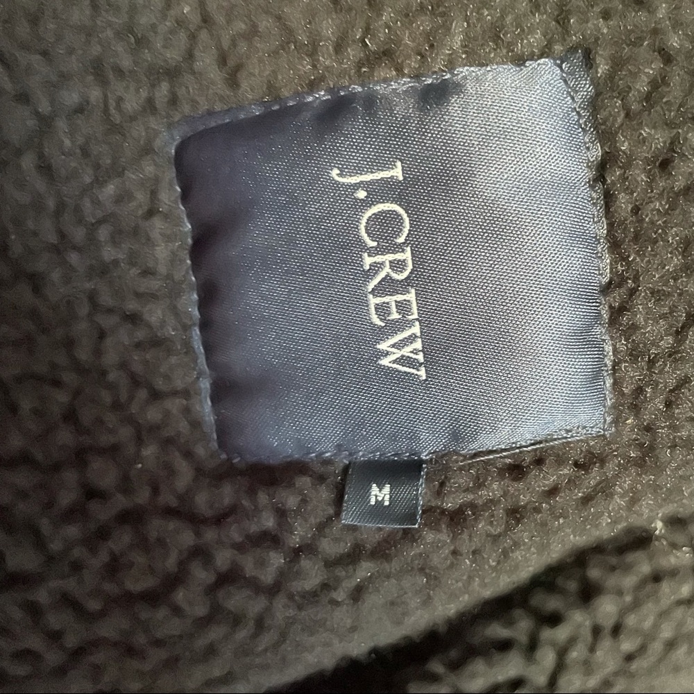 Men’s Charcoal Gray Wool Jcrew Sherpa Lined Jacket - image 4